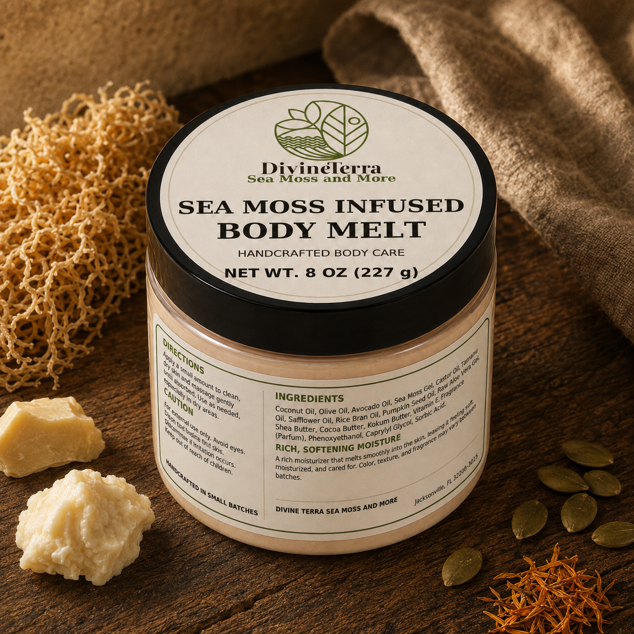 Divine Terra Sea Moss Infused Body Melt