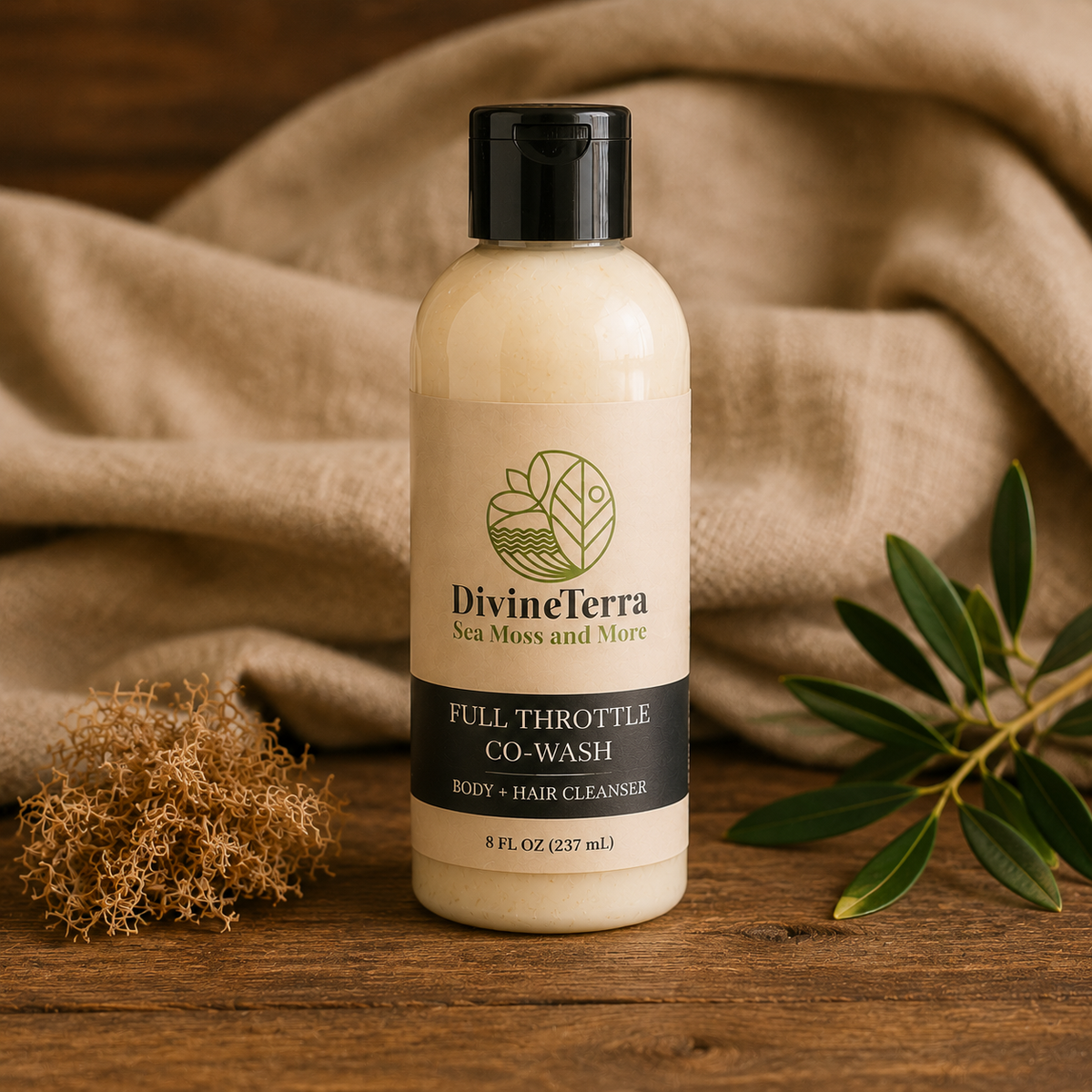 Divine Terra Full Throttle Co-Wash 8 oz bottle