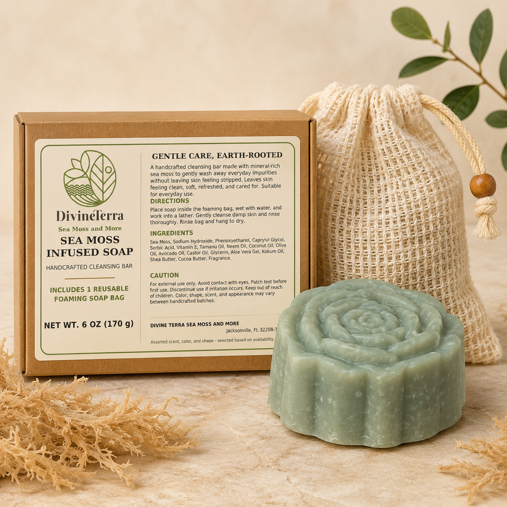 Divine Terra Sea Moss Infused Soap Bar